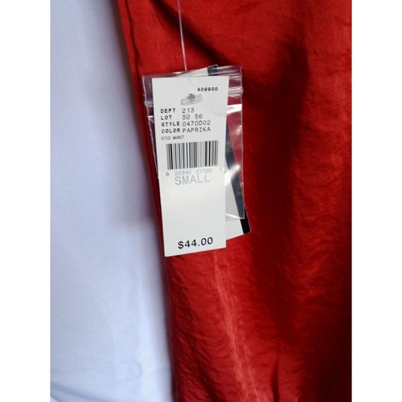 AB Studio Y2K Satin High Neck Sleeveless Elastic Flowers Small NWT Vintage - Picture 9 of 9